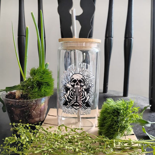 Christian Glass Tumbler | Faith-Based Iced Coffee Cup | Bible Verse Drinkware
